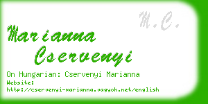 marianna cservenyi business card